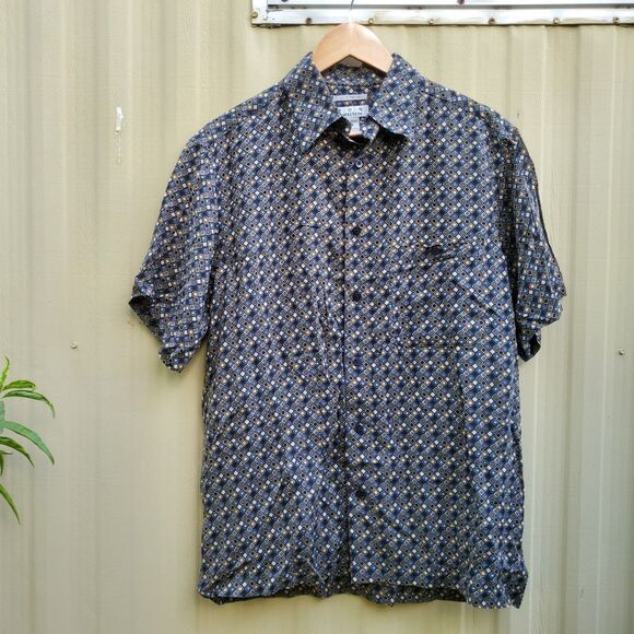 Ron Chereskin Mens Luxe Rayon short sleeve button Down Casual Shirt Size M - Picture 1 of 7